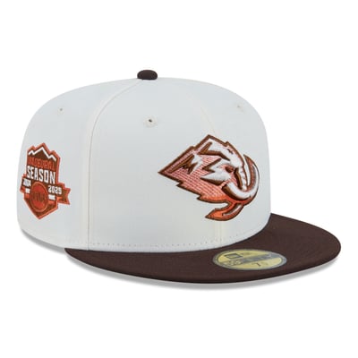 Utah Mammoth New Era Pumpkin Spice 59FIFTY Fitted Hat - Cream
