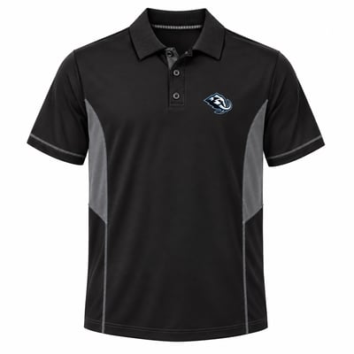 Utah Mammoth Profile Big & Tall Color Block Panel Polo - Black/Charcoal