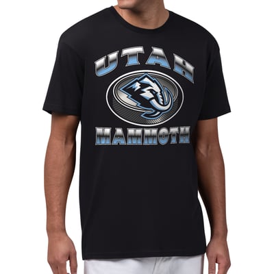  Utah Mammoth Starter Face Off T-Shirt - Black
