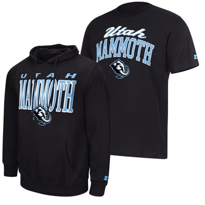 Utah Mammoth Starter Logo Hoodie & T-Shirt Combo Pack - Black