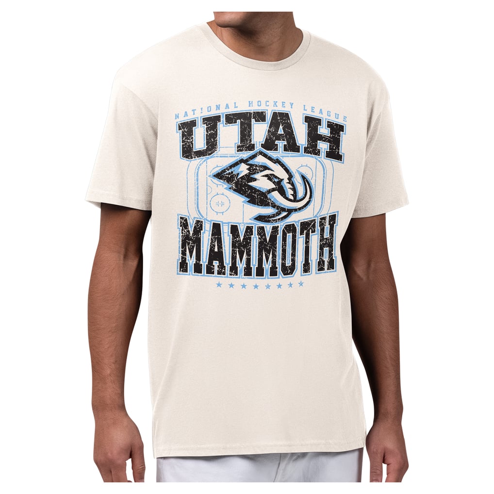 Utah Mammoth Starter Distressed Rink T-Shirt - Cream