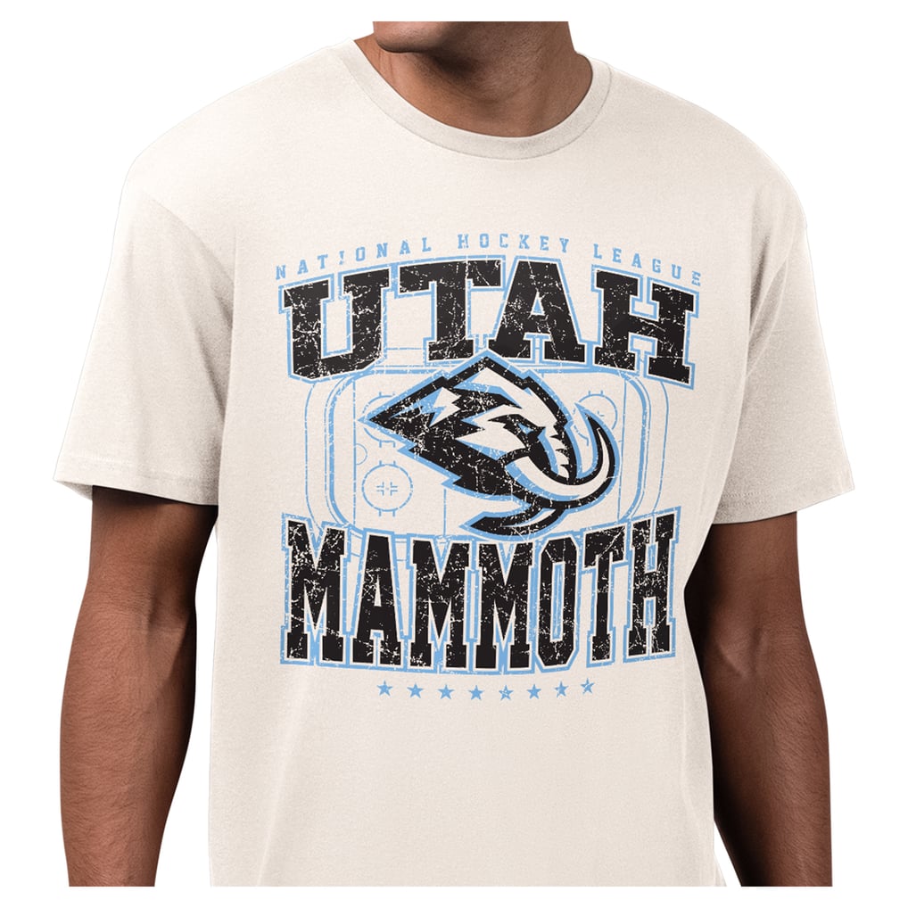 Utah Mammoth Starter Distressed Rink T-Shirt - Cream