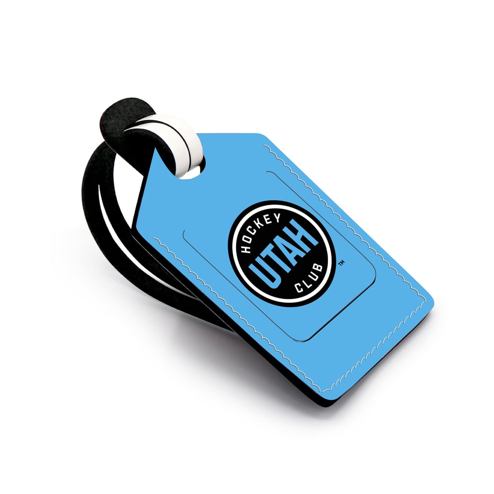 Utah Mammoth Personalized Leather Luggage Tag - Teal