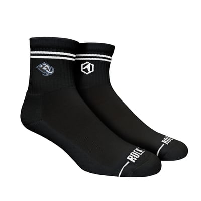  Utah Mammoth Rock Em Unisex Casual Stripe Quarter-Length Socks - Black