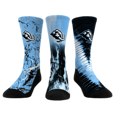  Utah Mammoth Rock Em Unisex Three-Pack Crew Socks Set - Blue