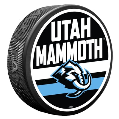 Utah Mammoth Shout Hockey Puck