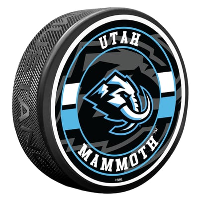 Utah Mammoth Spotlight Hockey Puck