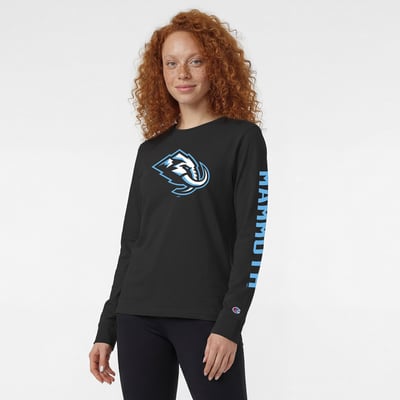  Utah Mammoth Champion Women's Team Logo Long Sleeve T-Shirt - Black