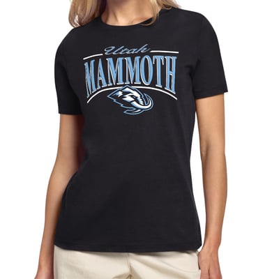 Utah Mammoth Starter Women's Arch Stripe T-Shirt - Black