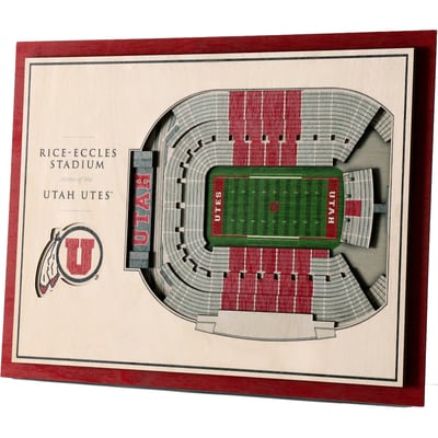 Utah Utes Fanpoint 17'' x 13'' 5-Layer StadiumView 3D Wall Art