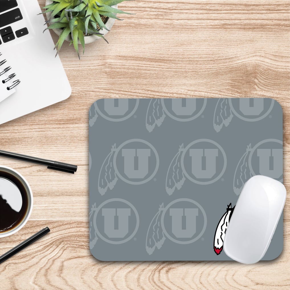 Utah Utes Echo Logo Mouse Pad - Gray