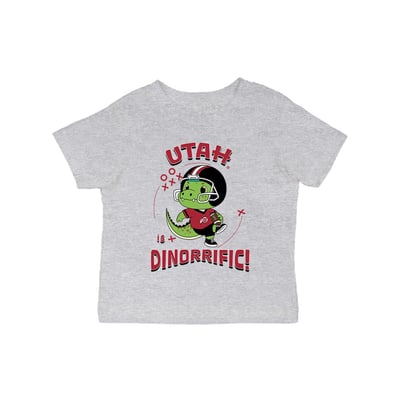 Utah Utes Vive La Fete Infant Dinorrific T-Shirt - Gray