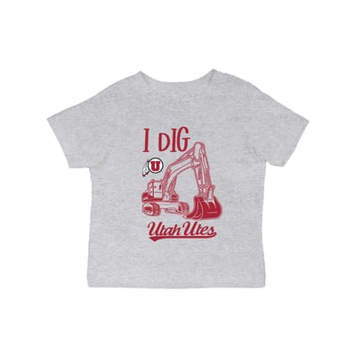 Utah Utes Vive La Fete Infant Excavator T-Shirt - Gray