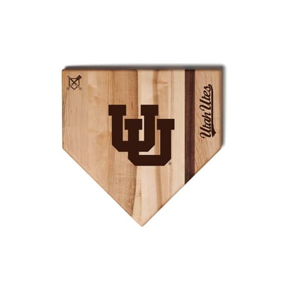 Utah Utes Jardine Baseball BBQ 12" x 12" Home Plate Cutting Board