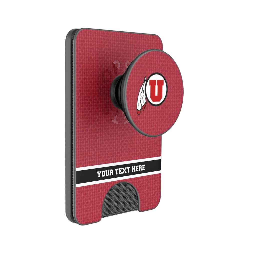 Utah Utes Keyscaper Personalized Endzone Solid PopSockets Magnetic Wallet