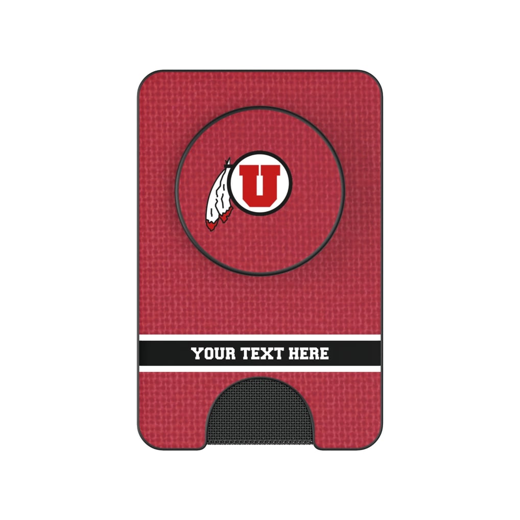 Utah Utes Keyscaper Personalized Endzone Solid PopSockets Magnetic Wallet