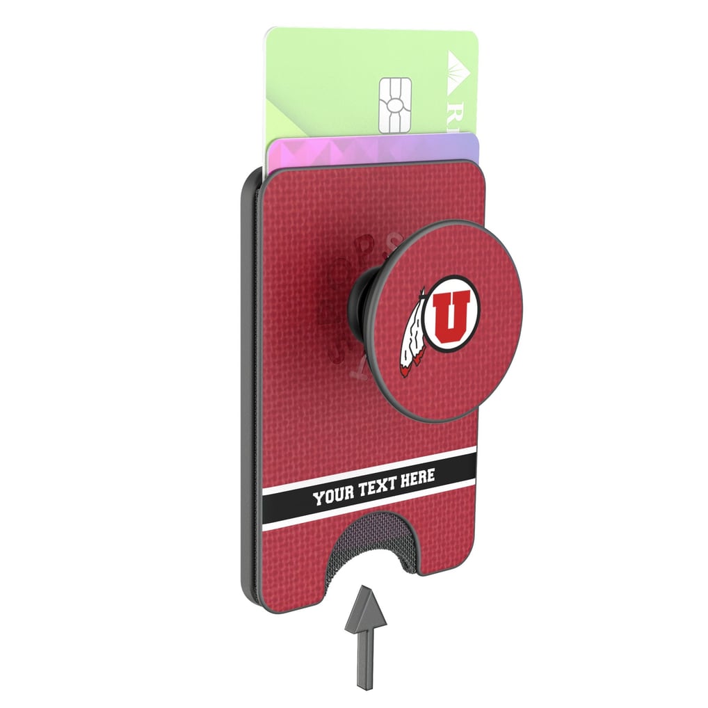 Utah Utes Keyscaper Personalized Endzone Solid PopSockets Magnetic Wallet