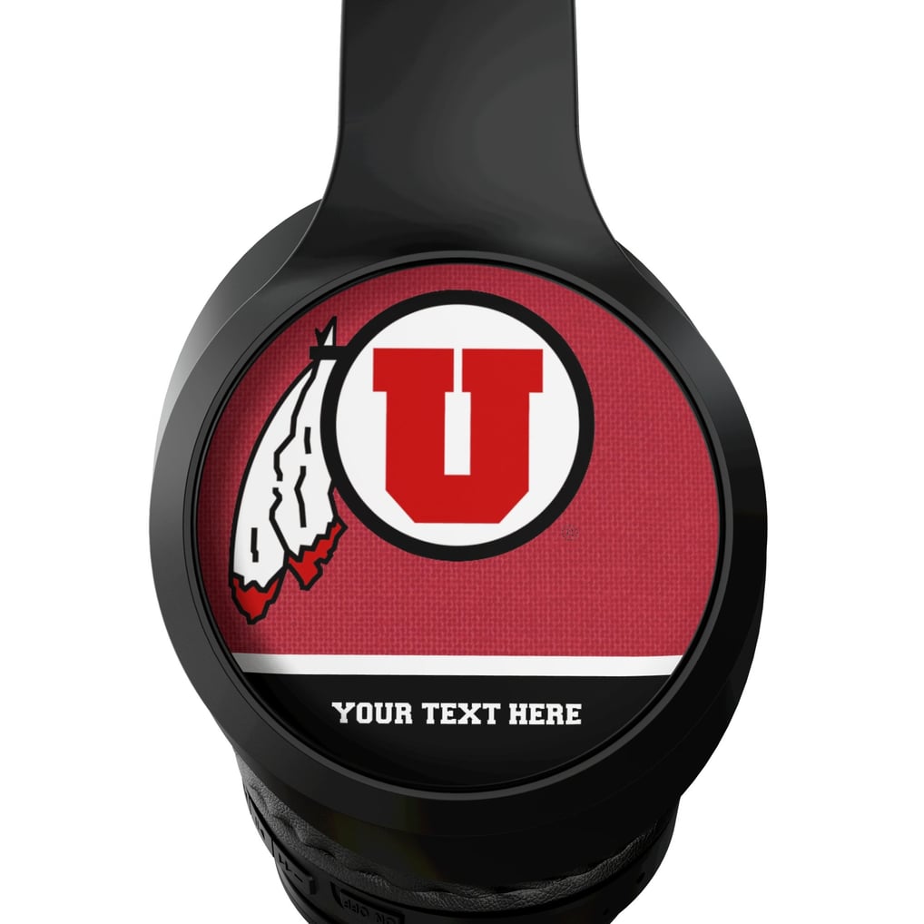 Utah Utes Keyscaper Personalized Endzone Solid Wireless Bluetooth Headphones With Case