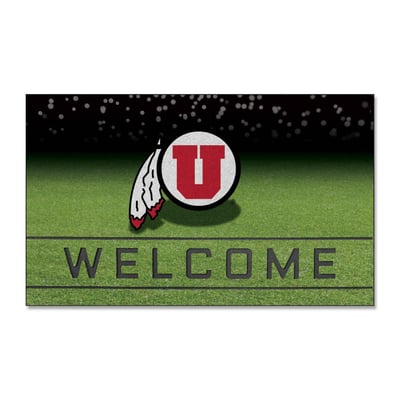 Utah Utes Logo Brands 18" x 30" Crumb Rubber Door Mat