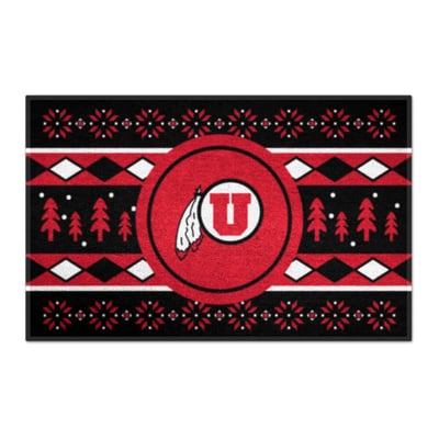 Utah Utes Logo Brands 19" x 30" Holiday Sweater Starter Mat