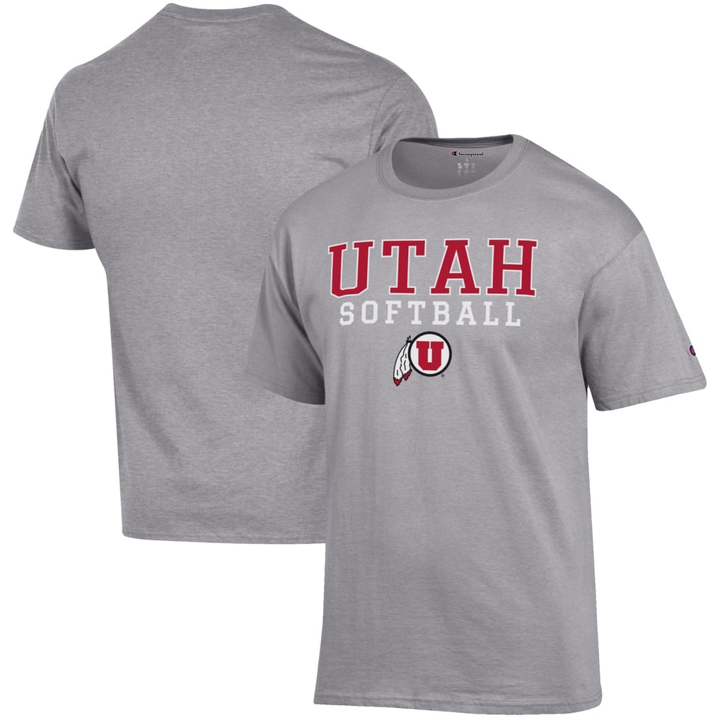 Utah Utes Champion Softball Stack T-Shirt - Gray