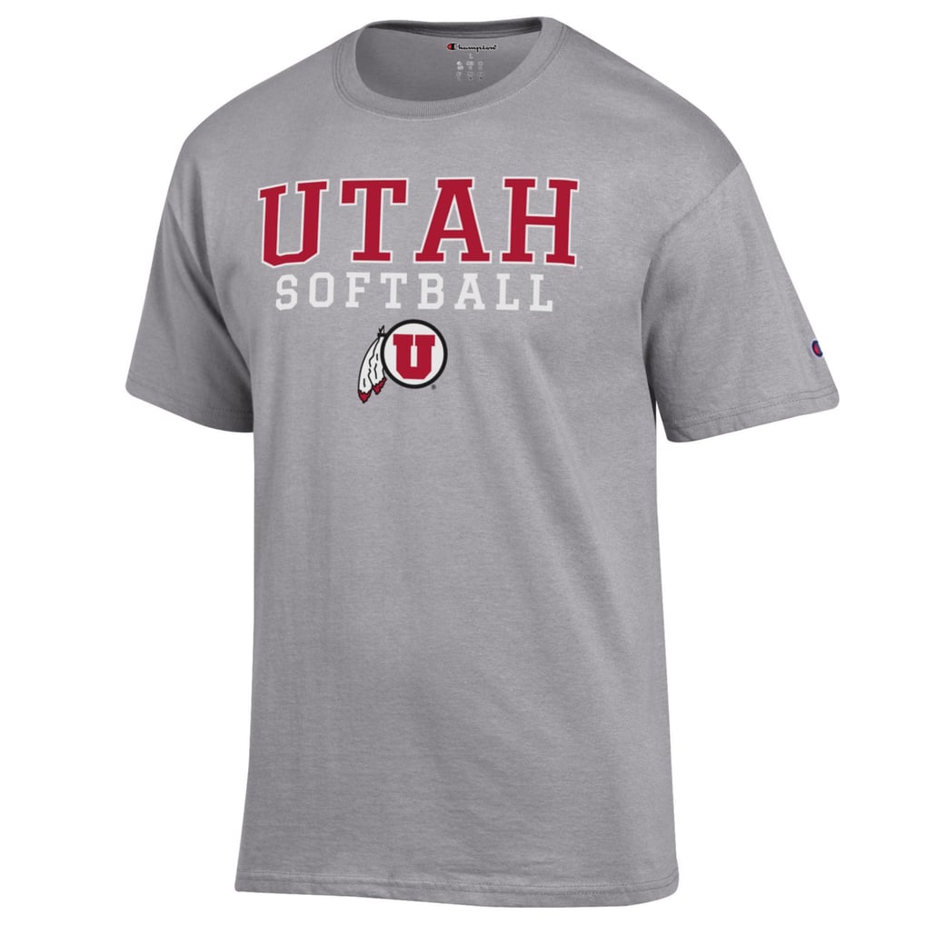 Utah Utes Champion Softball Stack T-Shirt - Gray