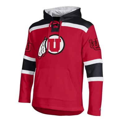  Utah Utes Champion Lacer Fleece Hoodie - Red