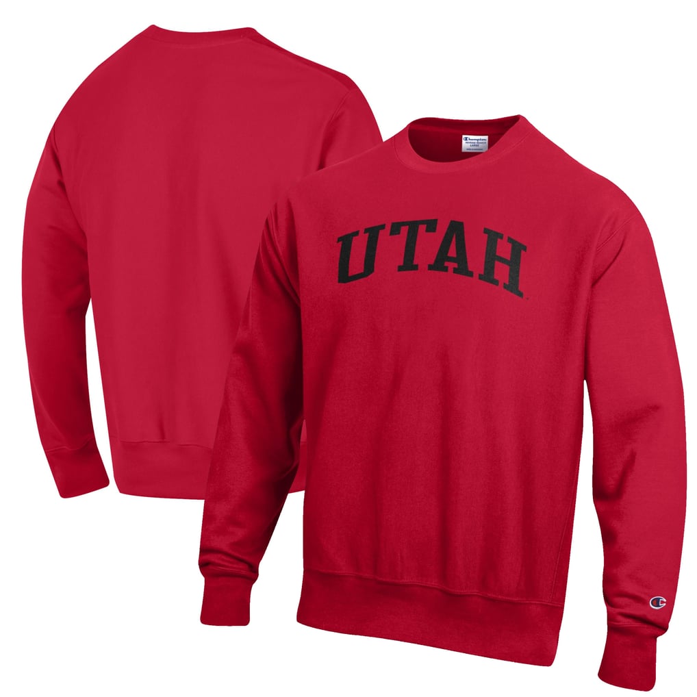 Utah Utes Champion Reverse Weave Fleece Crewneck Sweatshirt - Red