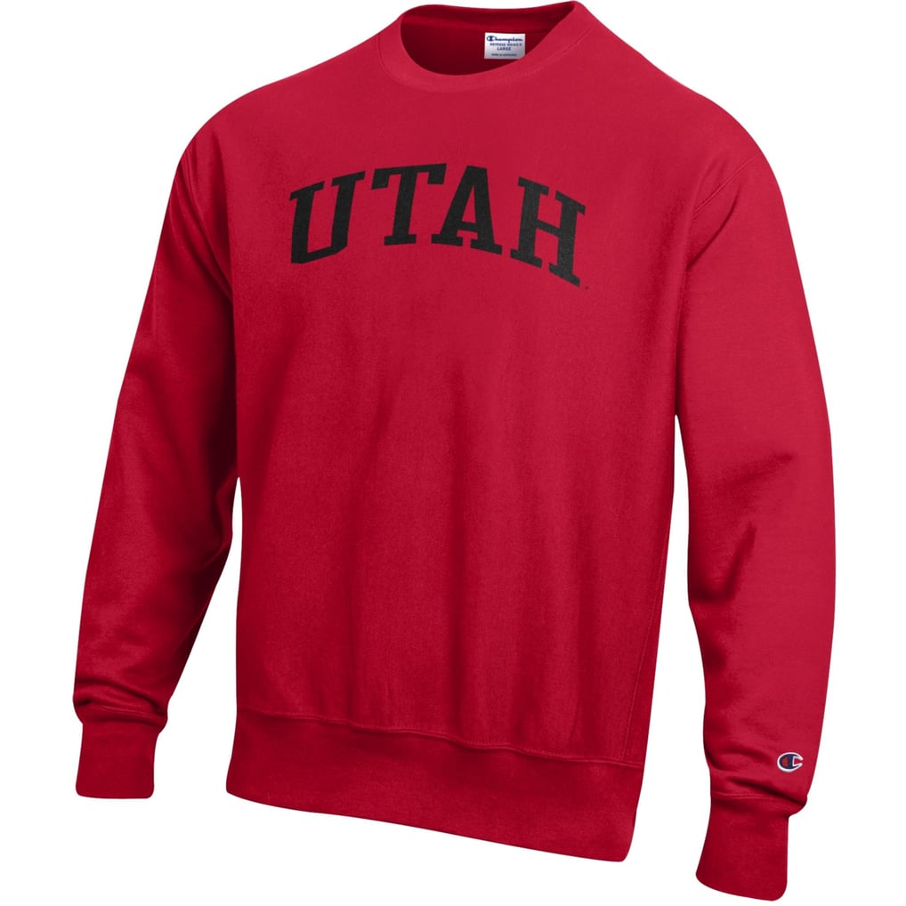 Utah Utes Champion Reverse Weave Fleece Crewneck Sweatshirt - Red