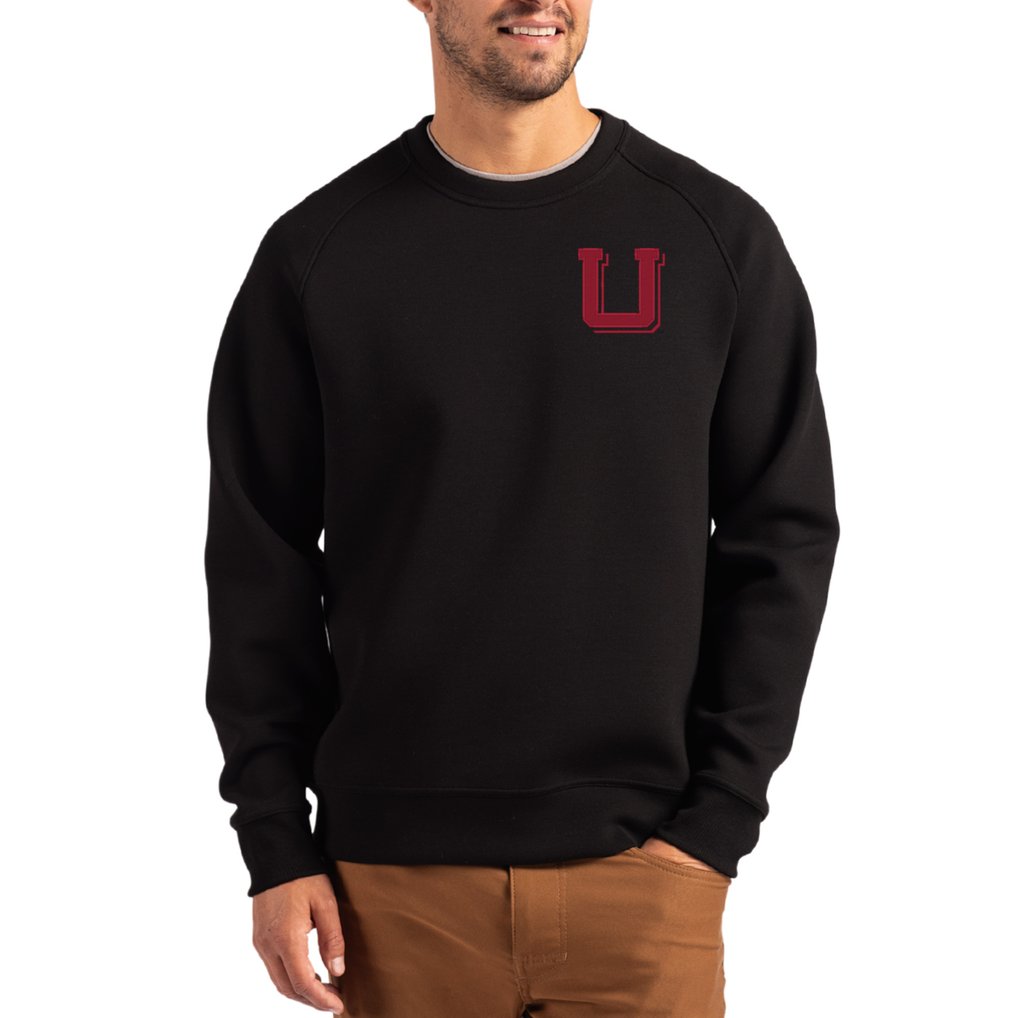 Utah Utes Cutter & Buck Roam Recycled Pullover - Black