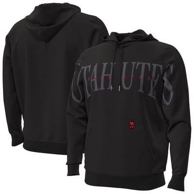 Utah Utes Under Armour 2026 Sideline Overlay Icon Fleece Hoodie - Black