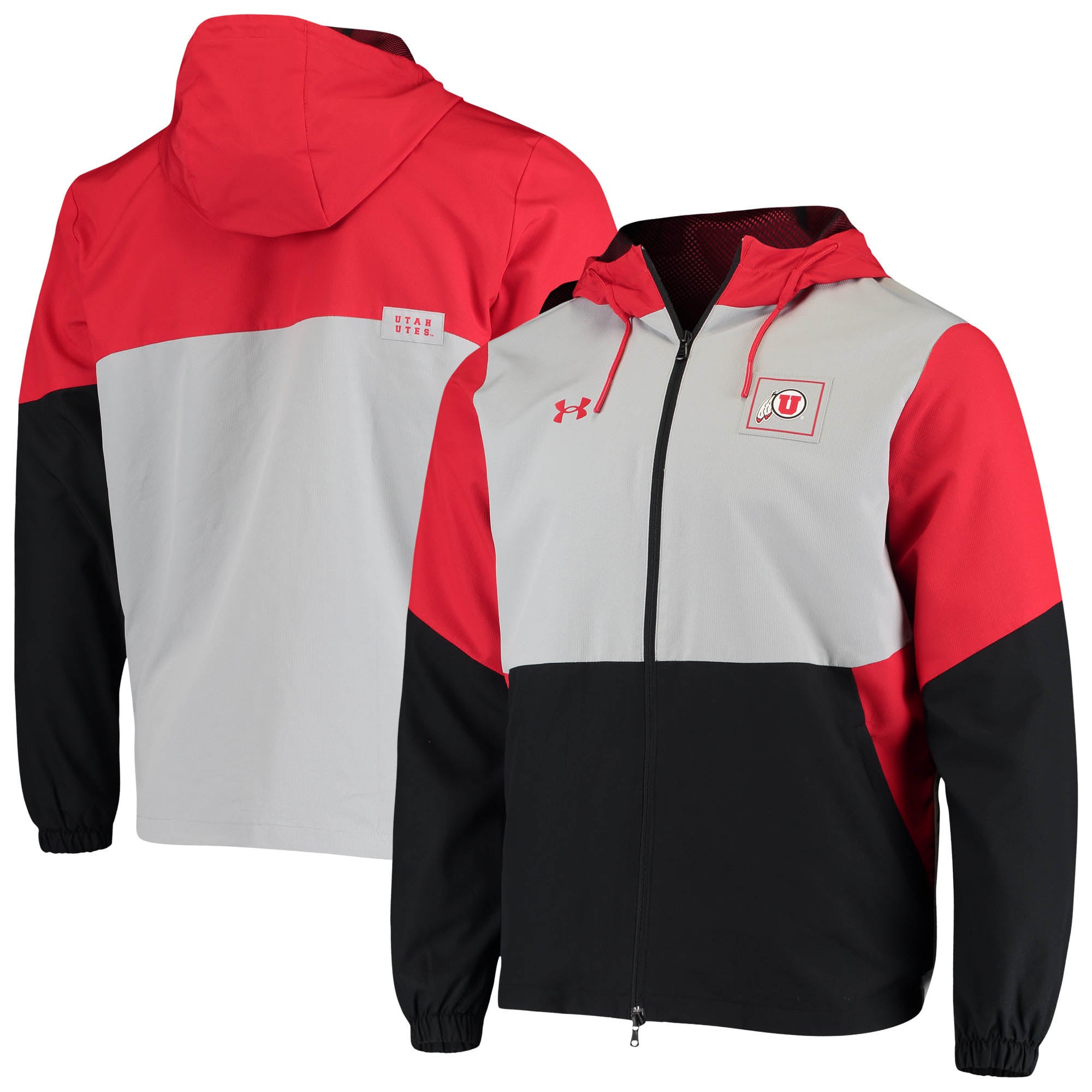 Utah Utes Under Armour Fieldhouse Full-Zip Jacket - Gray/Black