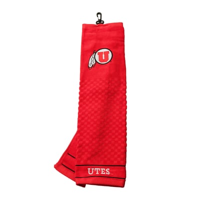 Utah Utes 16" X 22" Tri-Fold Embroidered Scrubber Golf Towel