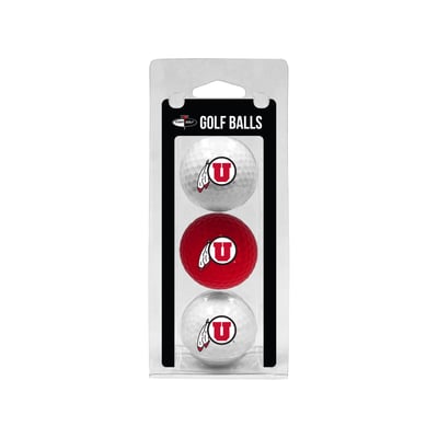 Utah Utes 3-Pack Multi-Colored Team Golf Ball Set