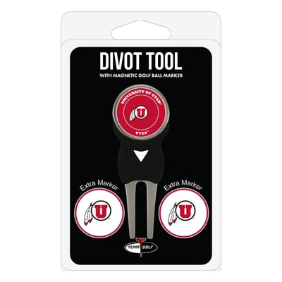 Utah Utes Golf Divot Tool Pack with 3 Magnetic Markers