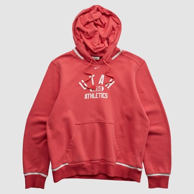 Utah Utes Nike 2000s Hooded Pullover Sweatshirt - Red - S by Fanatics Real Vintage
