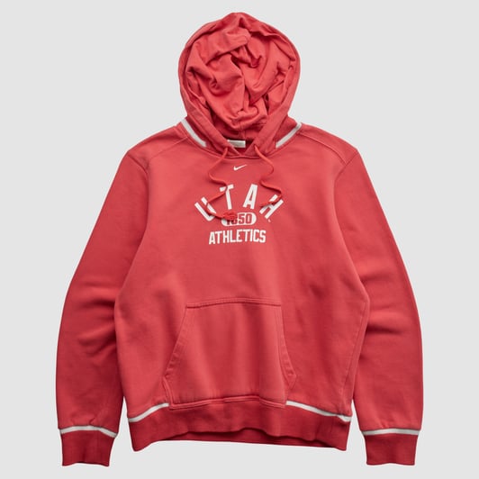 Utah Utes Nike 2000s Hooded Pullover Sweatshirt - Red - S by Fanatics Real Vintage