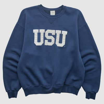Utah Utes Soffe 2000s Pullover Sweatshirt - Navy - S by Fanatics Real Vintage