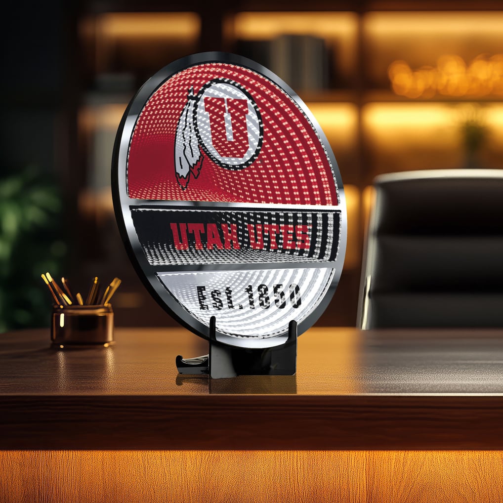 Utah Utes Three-Cell Circular Infinity Light