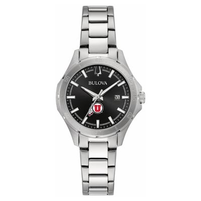 Utah Utes Bulova Women's Stainless Steel Sport Classic Watch - Black