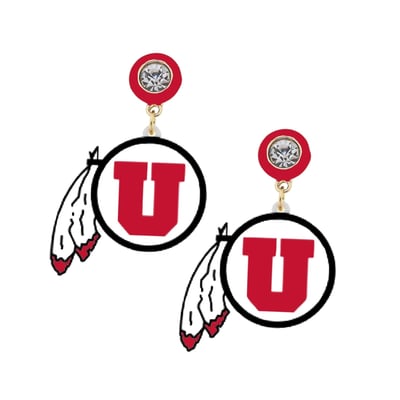 Utah Utes CANVAS Style Women's Resin Earrings