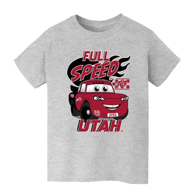  Utah Utes Vive La Fete Youth Full Speed T-Shirt - Gray
