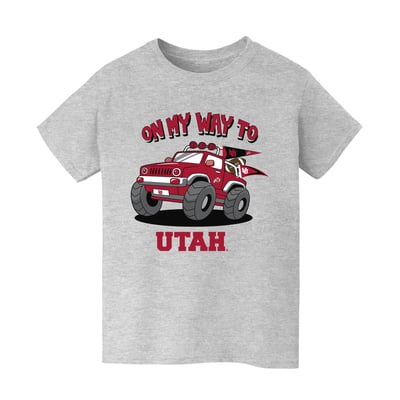Utah Utes Vive La Fete Youth On My Way T-Shirt - Gray