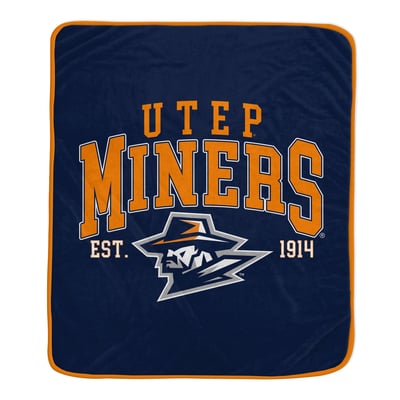 UTEP Miners Pegasus Vintage Arch Block 50" x 60" Ultra Soft Blanket
