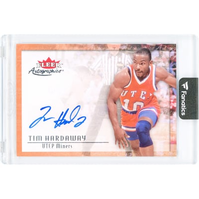 Tim Hardaway UTEP Miners Autographed 2013-14 Fleer Retro Autographics #00AU-HA Card 