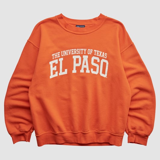 UTEP Miners MV Sport 2000s Pullover Sweatshirt - Orange - XS by Fanatics Real Vintage