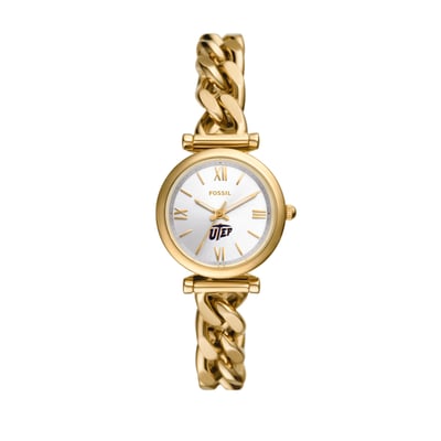 UTEP Miners Fossil Women's Carlie Gold-Tone Stainless Steel Watch