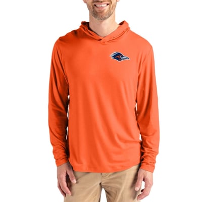  UTSA Roadrunners Cutter & Buck Coastline Recycled Double Peached Hoodie - Orange