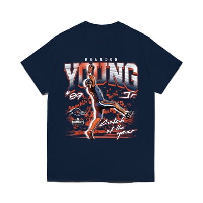 Brandon Young Jr. UTSA Roadrunners Unisex Catch of the Year Graphic T-Shirt - Navy
