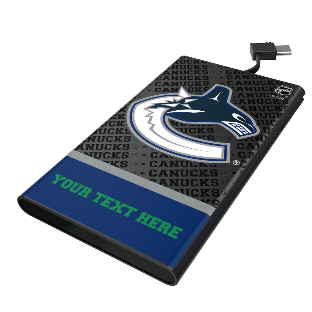 Vancouver Canucks Keyscaper Personalized EndZone Plus 5000mAh Flat Powerbank